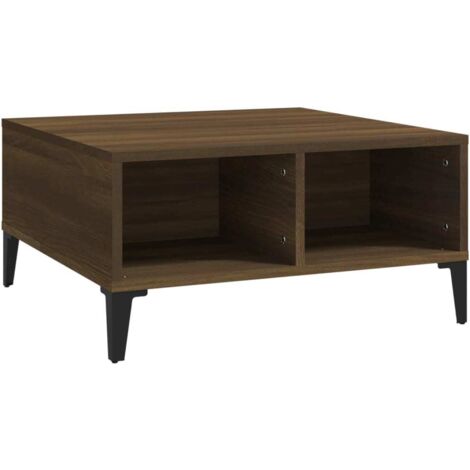 vidaXL Tavolino da Salotto Rovere Marrone 60x60x30 cm in Truciolato