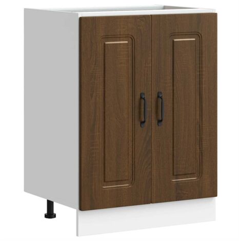 vidaXL Mobile base lavello Kalmar Rovere Marrone 60x46x81,5 cm
