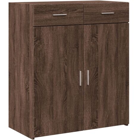 vidaXL Credenza Rovere Marrone 80x42,5x93 cm in Legno Multistrato