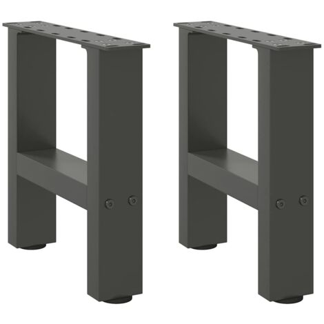 vidaXL Gambe per Tavolino da Caffè Antracite 2 pz 30x(30-31) cm Acciaio