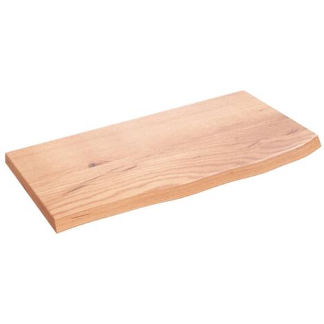 vidaXL Ripiano Muro Marrone Chiaro 60x30x2 cm Massello Rovere Trattato