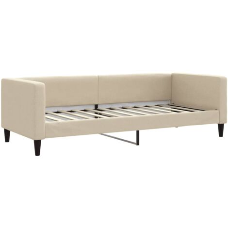 vidaXL Letto da Giorno Crema 80x200 cm in Tessuto
