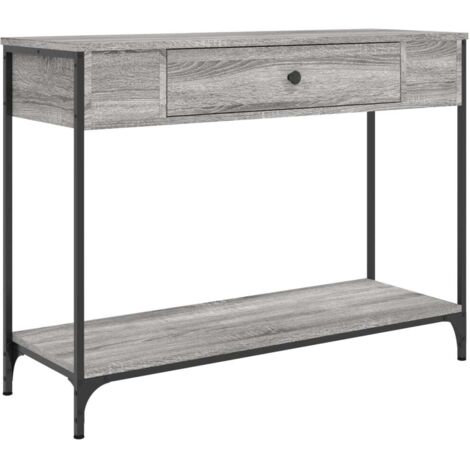 vidaXL Tavolino Consolle Grigio Sonoma 100x34,5x75cm Legno Multistrato