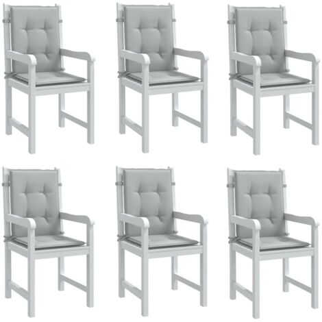 vidaXL Cuscini Sedia Schiena Bassa 4 pz Grigio Mélange 100x50x4 cm (1/5)