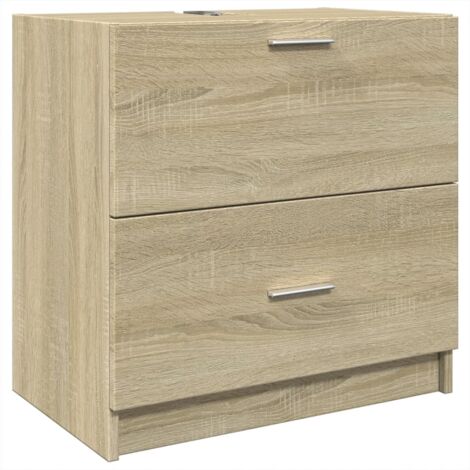 vidaXL Mobile Sottolavabo Rovere Sonoma 59x37x59 cm in Truciolare