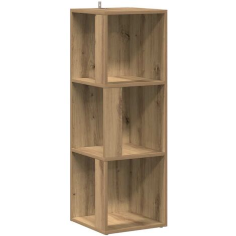 vidaXL Mobile Angolare Rovere Artigianale 33x33x100 cm in Truciolato (1/5)