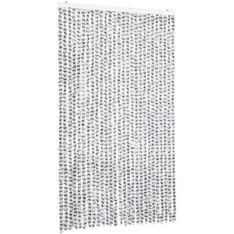 vidaXL Tenda Antimosche Grigio Chiaro e Grigio Scuro in Ciniglia