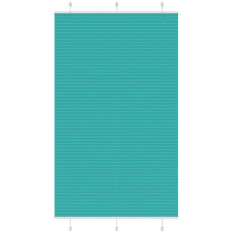 vidaXL Tenda Plissettata Verde petrolio 120x200 cm Larghezza Tessuto