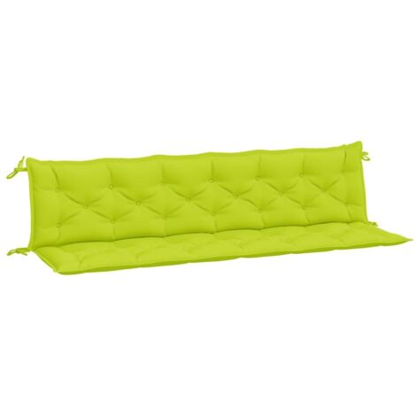 vidaXL Cuscini per Panca 2 pz Verde Intenso 200x50x7 cm Tessuto Oxford