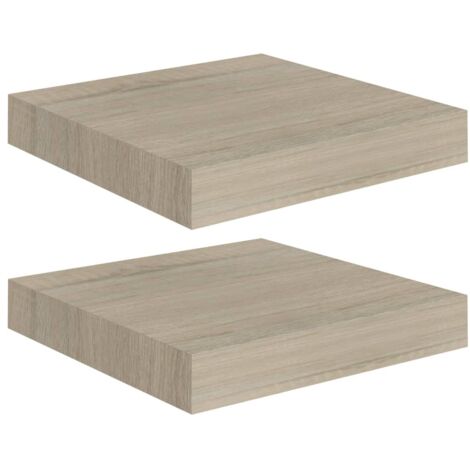 vidaXL Scaffali a Parete 2 pz Rovere 23x23,5x3,8 cm in MDF