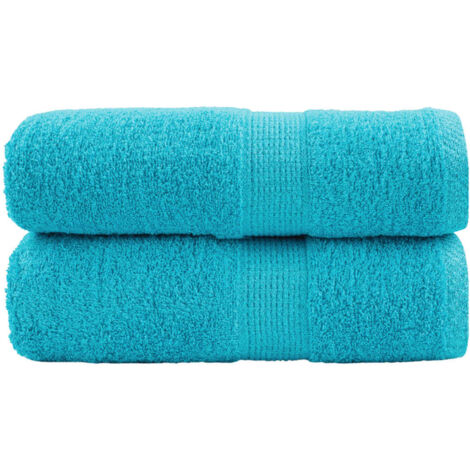 vidaXL Asciugamani Ospiti SOLUND 2 pz Turchesi 30x50 cm 600 g/m²