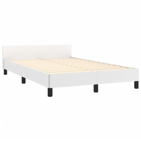 vidaXL Giroletto senza Materasso Bianco 120x190 cm Similpelle (1/5)