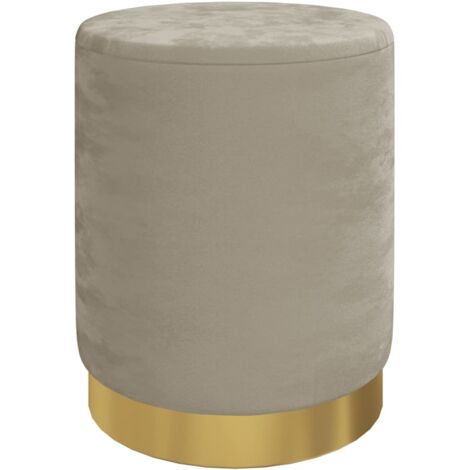 vidaXL Sgabello Rotondo con Contenitore Grigio Scuro in Velluto 31 x 37 cm