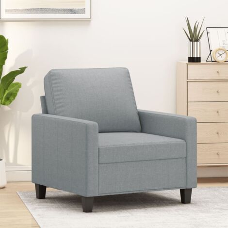 Poltrona Grigio Chiaro 60 cm in Tessuto vidaXL 564219
