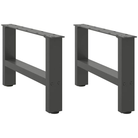 vidaXL Gambe per Tavolino da Caffè Antracite 2 pz 50x(30-31) cm Acciaio