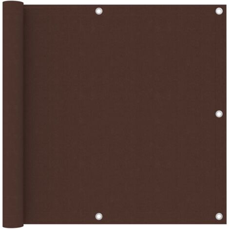 vidaXL Paravento da Balcone Marrone 90x600 cm in Tessuto Oxford