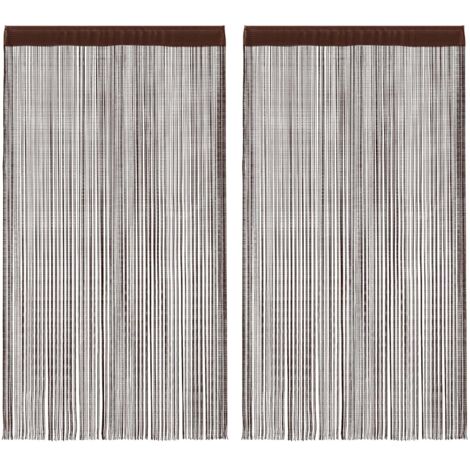 vidaXL 2 Pz Tende a Fili 100x250 cm Marroni