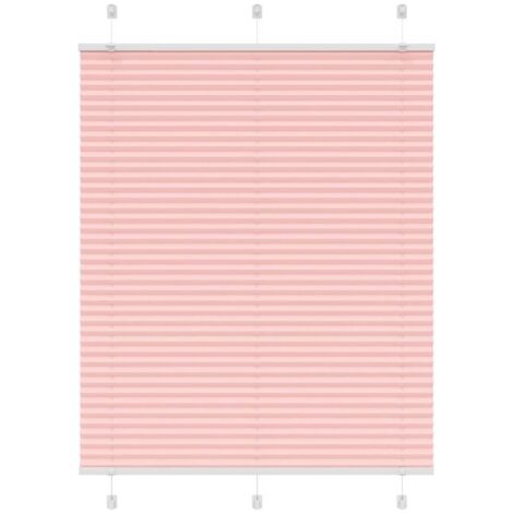 vidaXL Tenda Plissettata Rosa 105x100 cm Larghezza Tessuto 104,4 cm