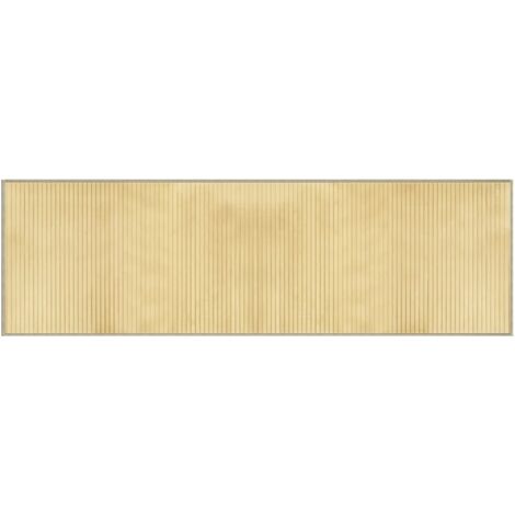 vidaXL Tappeto Rettangolare Naturale Chiaro 60x200 cm in Bambù