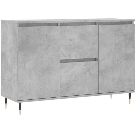vidaXL Credenza Grigio Cemento 101,5x35x70 cm in Legno Multistrato