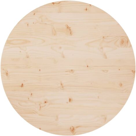 vidaXL Piano Tavolo Ø80x2,5 cm in Legno Massello di Pino