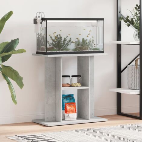 vidaXL Supporto per acquario in cemento grigio 60x30x60 cm in legno ingegnerizzato