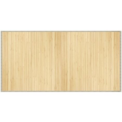 vidaXL Tappeto Rettangolare Naturale Chiaro 100x200 cm in Bambù