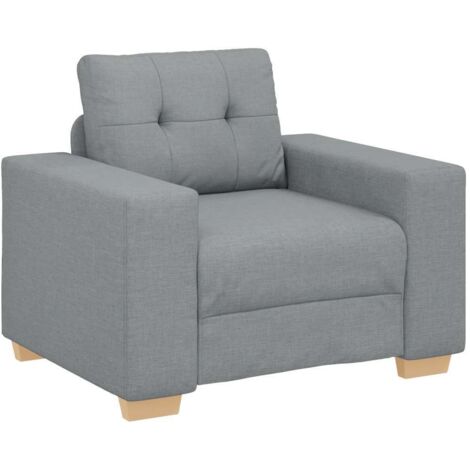 Poltrona Grigio Chiaro 60 cm in Tessuto vidaXL 699154