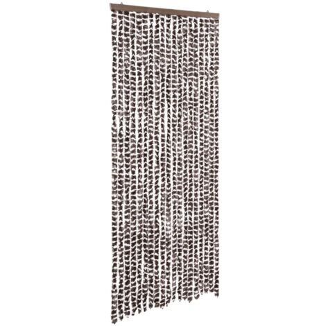 vidaXL Zanzariera Marrone e Bianco 56x185 cm Ciniglia