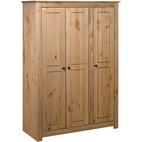 vidaXL Armadio a 3 Ante 118x50x171,5cm Legno di Pino Panama Range