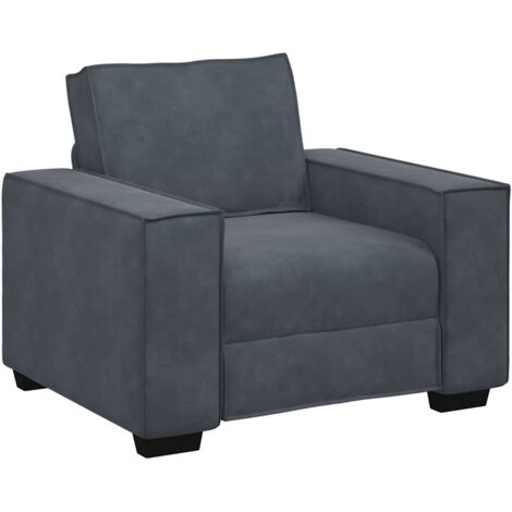 Divano Sedia Grigio Scuro 60 cm Velluto vidaXL 926152