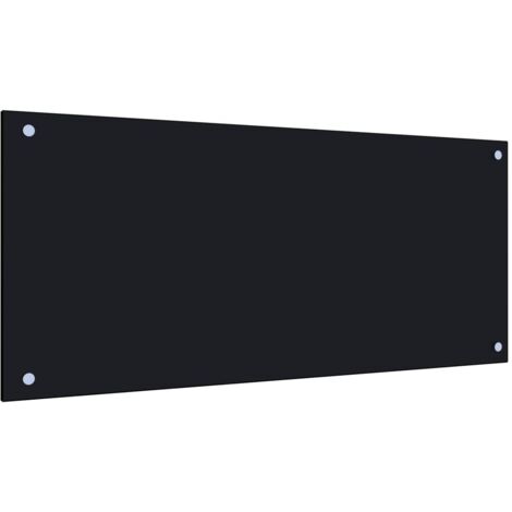 vidaXL Paraschizzi per Cucina Nero 90x40 cm in Vetro Temperato