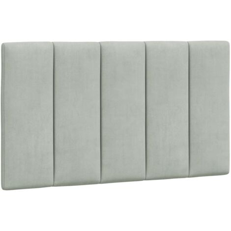 vidaXL Cuscino Testiera Hanko Grigio Chiaro 90 cm in Velluto