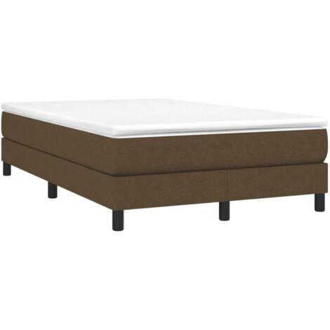 vidaXL Struttura Letto a Rete a Molle Marrone Scuro 120x200 cm Tessuto