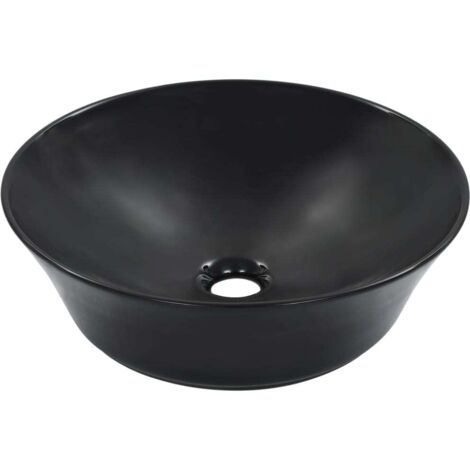 vidaXL Lavandino 41x12,5 cm in Ceramica Nero