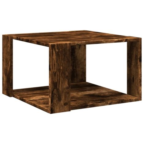 vidaXL Tavolino Salotto Rovere Fumo 51,5x51,5x30cm Legno Multistrato
