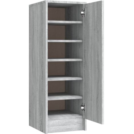 vidaXL Scarpiera Grigio Sonoma 32x35x92 cm in Legno Multistrato