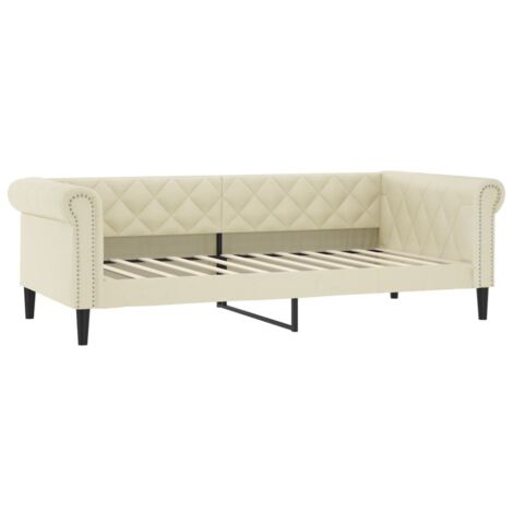 vidaXL Letto da Giorno Crema 80x200 cm in Similpelle