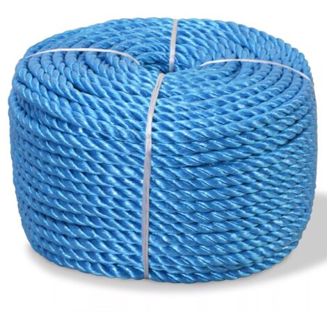 vidaXL Corda Intrecciata in Polipropilene 12 mm 100 m Blu