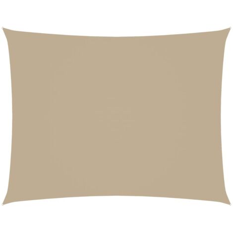 vidaXL Parasole a Vela Oxford Rettangolare 3,5x4,5 m Beige