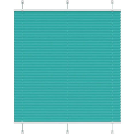 vidaXL Tenda Plissettata Verde petrolio 120x100 cm Larghezza Tessuto