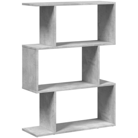 vidaXL Libreria Divisorio 3Piani Grigio Cemento 70x24x97 cm Truciolato