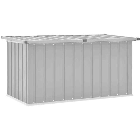 vidaXL Baule da Giardino Grigio 129x67x65 cm