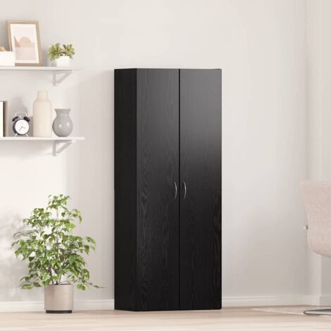 vidaXL Mobile per Ufficio Rovere nero 60 x 32 x 153 Legno multistrato