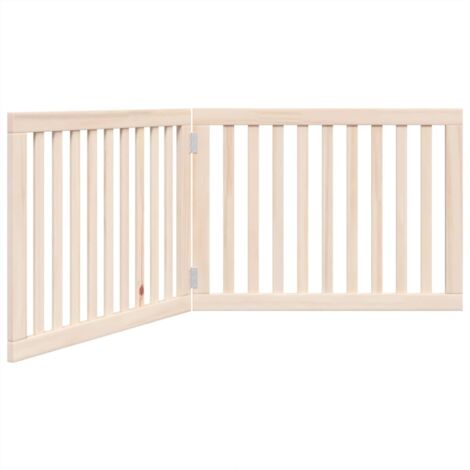 vidaXL Cancelletto per cani pieghevole 2 pannelli 160 cm in legno di pioppo