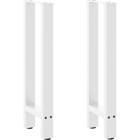 Gambe per Tavolo Consolle Bianche 2 pz 28x(72-73) cm Acciaio vidaXL