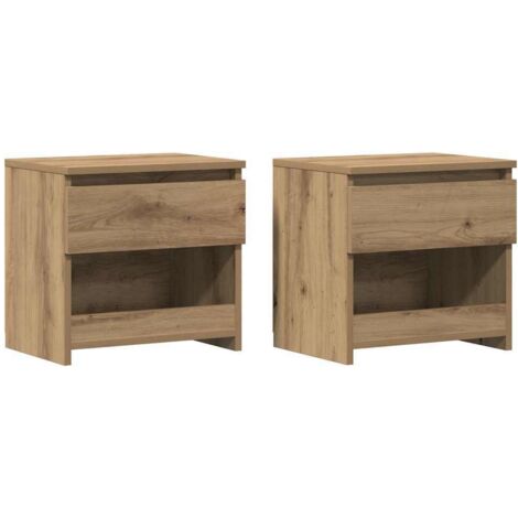 vidaXL Comodini 2pz Rovere Artigianale 40x30x39cm in Legno Multistrato
