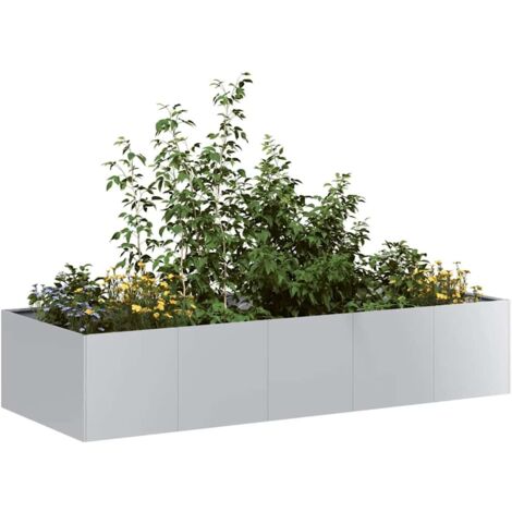 vidaXL Fioriera 200x80x40 cm in Acciaio Zincato