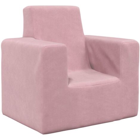 vidaXL Divano per Bambini Rosa in Morbido Peluche