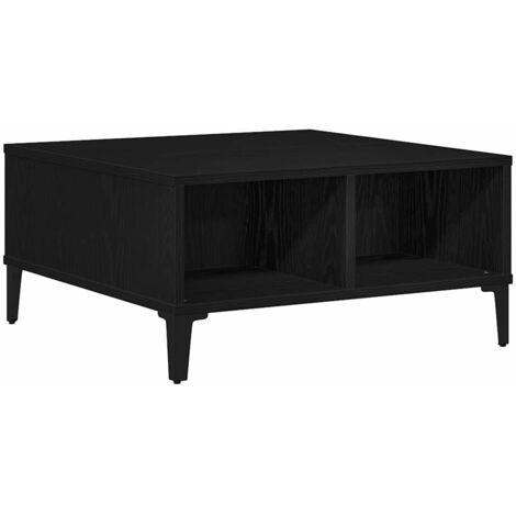 vidaXL Tavolino da salotto Rovere nero 60 x 60 x 30 cm